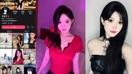 山东快手清纯气质网红【车厘子】直播露点录屏泄密，黑色情趣内衣露出性感粉嫩乳头