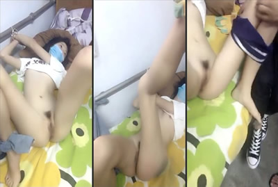 颜值不错贫乳萌妹子第三部